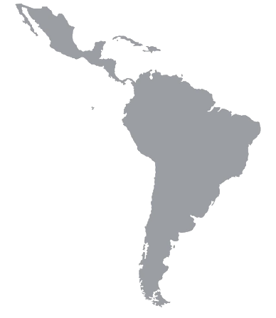 Map of Latin America spanning 10,000 km from Mexico to Tierra del Fuego